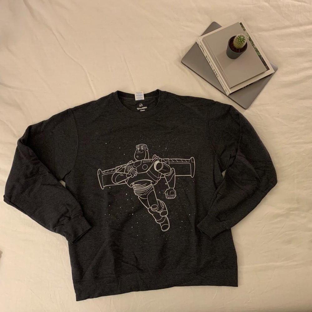L grey Disney Buzz Lightyear Crew Neck Sweatshirt